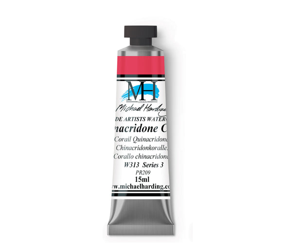 ARTISTS WATERCOLOUR TUBE- 15ml - MICHAEL HARDING - 	Quinacridone Coral