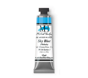 ARTISTS WATERCOLOUR TUBE- 15ml - MICHAEL HARDING - 	Sky Blue (Phthalo)