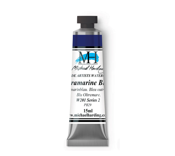 ARTISTS WATERCOLOUR TUBE- 15ml - MICHAEL HARDING - 	Ultramarine Blue