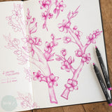 Fineliner Pigment Pen Set - Uni-ball UNI PIN - MULTI-COLOUR - SKETCHIING SET - 8 Assorted