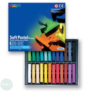 Soft Pastels Sets - Mungyo Soft Full Length Pastels for Artists- Set of 24