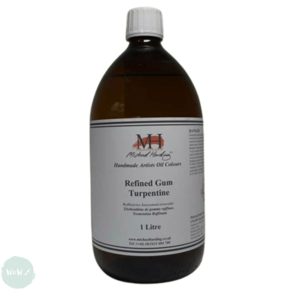 Oil Painting Solvents- Michael Harding - Refined Gum Turpentine 1 Litre (1000ml)