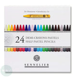 Pastel Pencil Sets - SENNELIER – Introductory Set - HALF LENGTH - 24 assorted