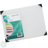 Tempered GLASS PALETTE - New Wave - POSH - TABLE TOP - 12 x 16" (30 x 40 cm) - WHITE