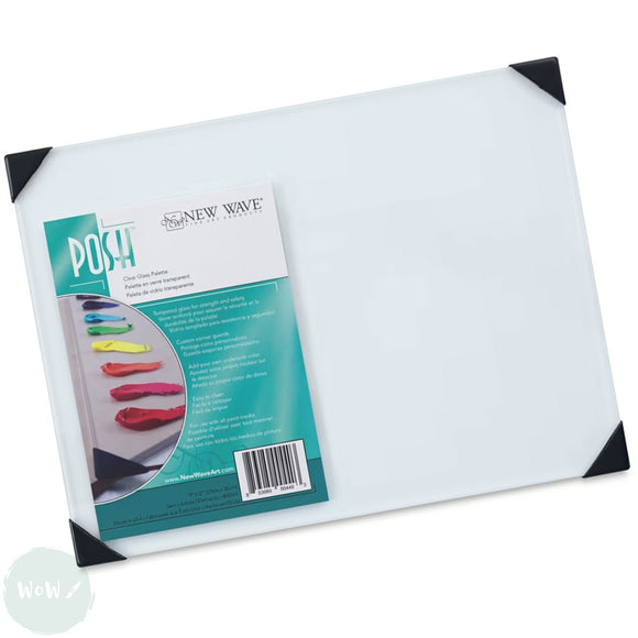 Tempered GLASS PALETTE - New Wave - POSH - TABLE TOP - 12 x 16