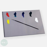 Tear-off Paper Palette pad- NEW WAVE - Rectangular Grey Pad - 11 x 16"