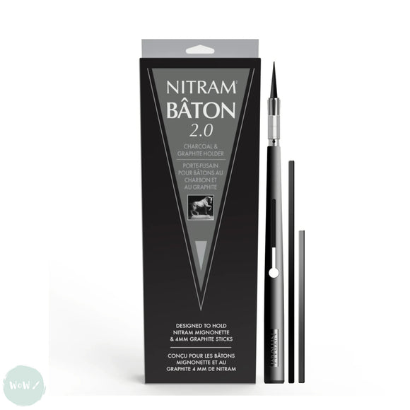 NITRAM Artists Charcoal - Bâton 2.0 - Charcoal & Graphite Holder