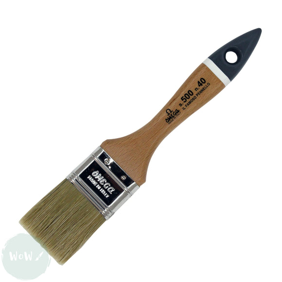 Omega Series 500 100% Bristle Flat Brush  40mm wide