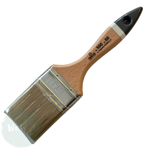 Omega Series 500 100% Bristle Flat Brush  60mm wide