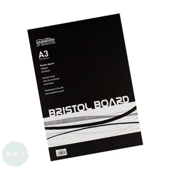 Bristol Board Pad - SEAWHITE - 240gsm - A3