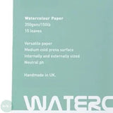 WATERCOLOUR PAPER PAD - SEAWHITE - 350gsm - NOT Surface - A4
