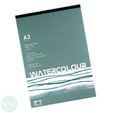 WATERCOLOUR PAPER PAD - SEAWHITE - 350gsm - NOT Surface - A3