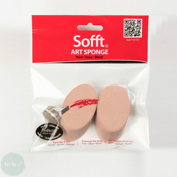 PAN PASTEL - TOOL - SOFFT - SPONGE - 2 PACK - Angle Slice (Round)