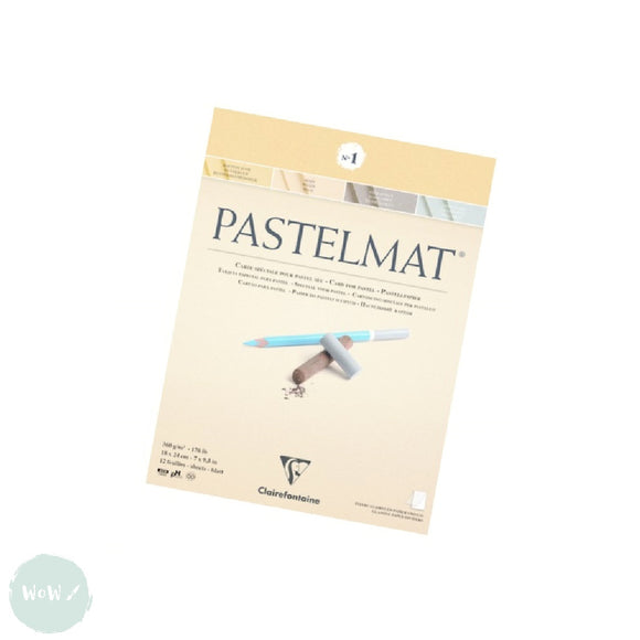 Clairefontaine PASTELMAT PAD 360gsm -  18 x 24 cm (approx. 7 x 9