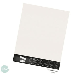 Clairefontaine PASTELMAT - 360gsm - SINGLE SHEET - 50 x 70 cm - White