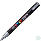 Paint Marker - POSCA -  PC-3M – SINGLE - Fine Bullet Tip -	Silver (26)