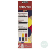 Ceramic Paint - Pebeo - INITIATION Set - 6 x ASSORTED 20 ml BOTTLES