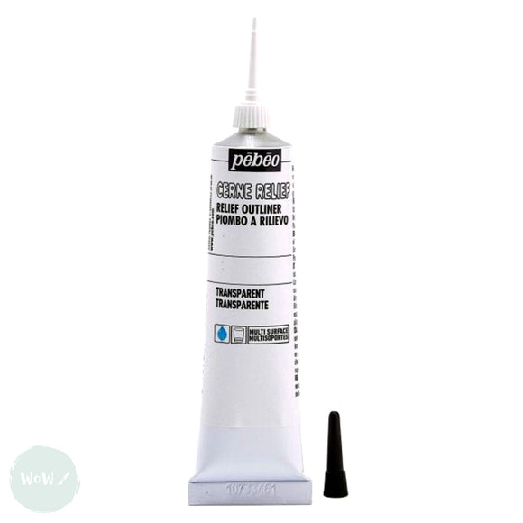 GLASS PAINT - Pebeo VITRAIL - CERNE RELIEF Outliner - 20ml -	Transparent