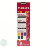 PEBEO Marbling initiation set 5 x 20 ml Colours & 18ml Bath Mix