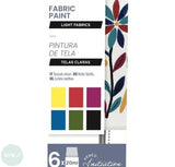 Fabric Paint - Pebeo SETACOLOR INITIATION Set - Light Fabrics - 6 x ASSORTED 20 ml BOTTLES