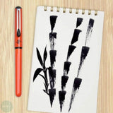 Drawing Pen- PENTEL - Pocket Brush Pen & Refills - BLACK PIGMENT INK - Orange Barrel