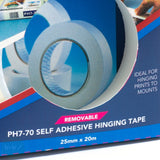 ADHESIVE TAPE – pH NEUTRAL - PH7-70 Archival Hinging Tape 25mm x 20m