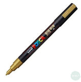Paint Marker - POSCA -  PC-3M – SINGLE - Fine Bullet Tip -	Gold