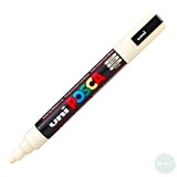 Paint Marker - POSCA – PC-5M -  SINGLE - Medium Bullet Tip -	IVORY