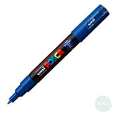 Paint Marker - POSCA -  PC- 1M SINGLE-  Extra Fine Bullet Tip -	Blue (33)