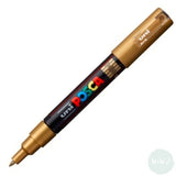 PAINT MARKER - POSCA -  PC- 1M SINGLE-  Extra Fine Bullet Tip -	Gold (25)