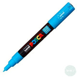 PAINT MARKER - POSCA -  PC- 1M SINGLE-  Extra Fine Bullet Tip -	Light Blue (08)