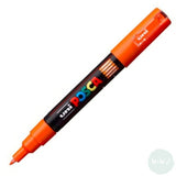 PAINT MARKER - POSCA -  PC- 1M SINGLE-  Extra Fine Bullet Tip -	Orange (4)