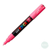 PAINT MARKER - POSCA -  PC- 1M SINGLE-  Extra Fine Bullet Tip -	Pink (13)