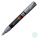 PAINT MARKER - POSCA -  PC- 1M SINGLE-  Extra Fine Bullet Tip -	Silver (26)