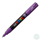 PAINT MARKER - POSCA -  PC- 1M SINGLE-  Extra Fine Bullet Tip -	Violet (12)
