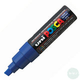 Paint Marker - POSCA – PC-8K – SINGLE - Broad Chisel Tip -	Blue (33)