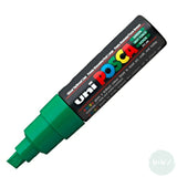 Paint Marker - POSCA – PC-8K – SINGLE - Broad Chisel Tip -	Green (6)