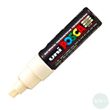 Paint Marker - POSCA – PC-8K – SINGLE - Broad Chisel Tip -	Ivory
