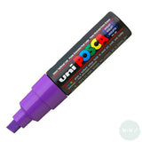 Paint Marker - POSCA – PC-8K – SINGLE - Broad Chisel Tip -	Violet (12)