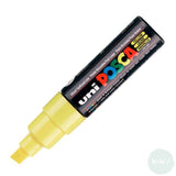 Paint Marker - POSCA – PC-8K – SINGLE - Broad Chisel Tip -	Yellow (03)