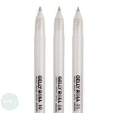 Gel Pen - SAKURA Gelly Roll - pack of 3 - WHITES - FINE, MEDIUM & BOLD