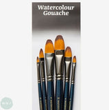 BRUSH SET -  PRO ARTE - Mastertouch AQUAMARINE - Watercolour & Gouache - Brush Wallet Set - 6 Assorted FILBERTS