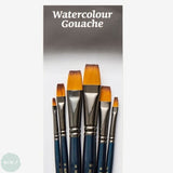 BRUSH SET -  PRO ARTE - Mastertouch AQUAMARINE - Watercolour & Gouache - Brush Wallet Set - 6 Assorted FLATS