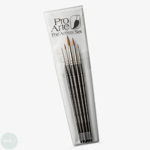 BRUSH SET -  INTRO TO ART - SABLE – Designed for Watercolour - 5 Brush Wallet set 40WA (Copy)