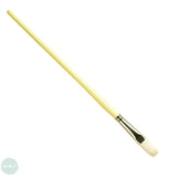 Pro Arte Series B Finest Quality Hogs Hair Brush - Long Flat - 8