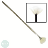 Oil & Acrylic Paint Brush - Pro Arte - Series D - BRISTLENE Synthetic Bristle – FAN – (6) LARGE