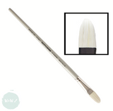Oil & Acrylic Paint Brush - Pro Arte - Series D - BRISTLENE Synthetic Bristle – FILBERT – 14