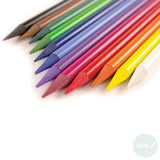 Coloured Pencil Sets - Koh-i-noor - PROGRESSO - 12 assorted WOODLESS Pencils