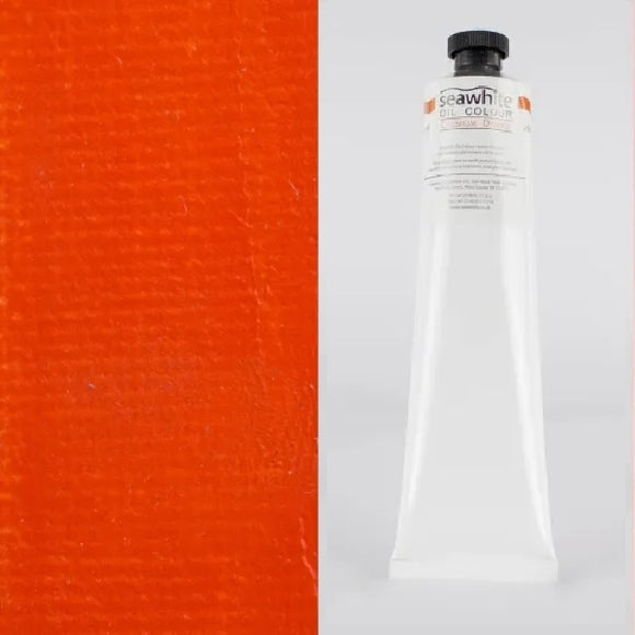 OIL PAINT - Studio Quality - SEAWHITE - 200ml TUBE -  Cadmium Orange