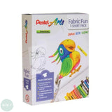Pentel FABRIC FUN Pastel Dye Sticks 15 assorted colours & T- Shirt Set
